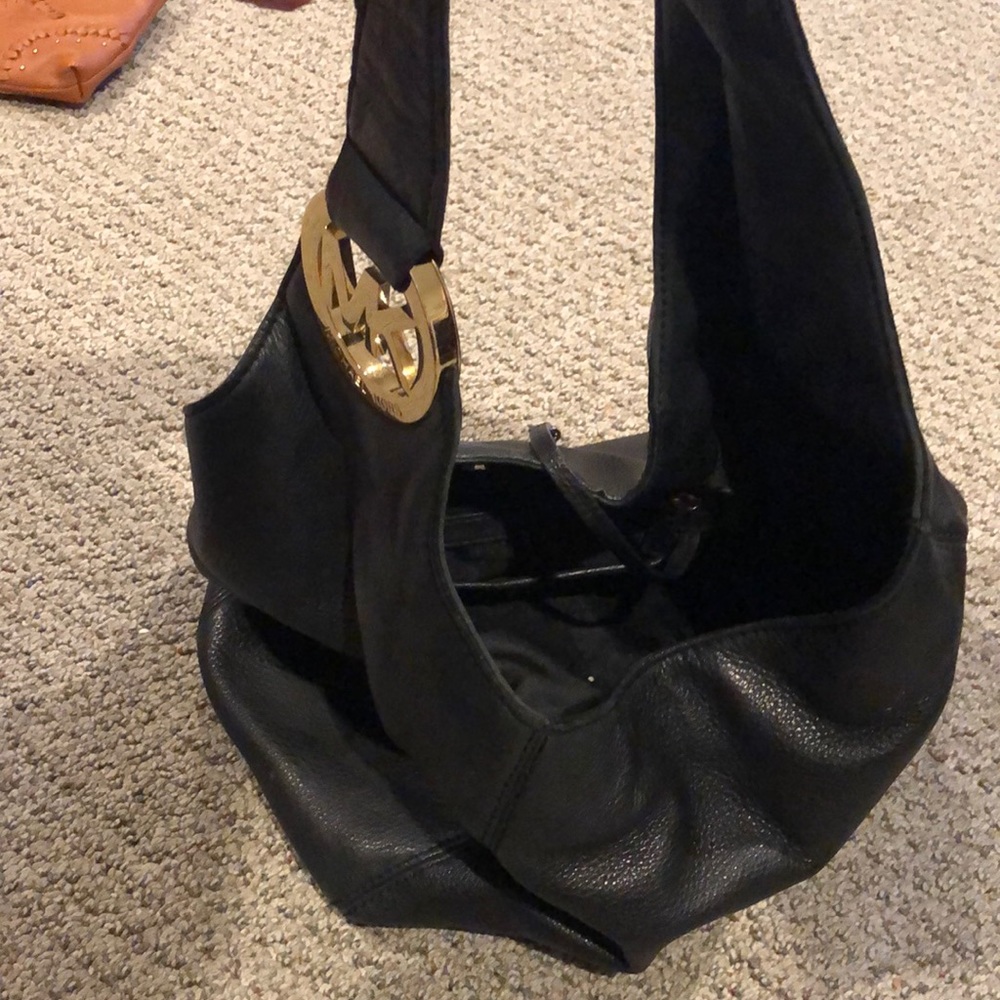 Michael Kors Hobo Bag- Black Pebble Leather